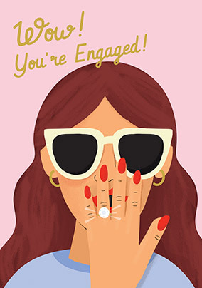 You're Engaged! Brunette Card