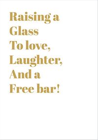 Tap to view Free Bar Wedding Congratulations Card