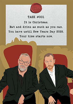 Taskmaster Spoof Christmas Card