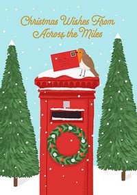 Tap to view Red Postbox Across the Miles Christmas Card