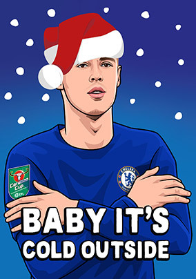 Baby It's Cold Outside Football Spoof Christmas Card