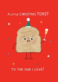 Tap to view A Little Toast to you One I Love Christmas Card