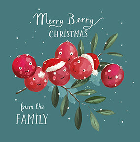 Merry Berry Christmas From the Family Card