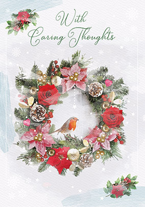 With Caring Thoughts Christmas Card