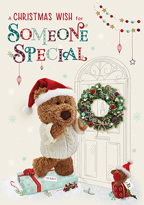 Barley Bear For Someone Special Christmas Card