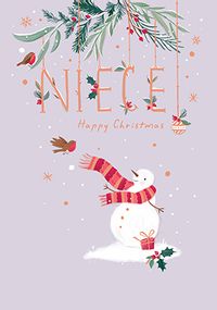 Tap to view Niece Snowman Christmas Card