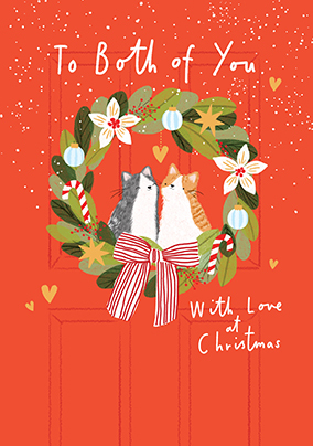 To Both of You Christmas Cats Card