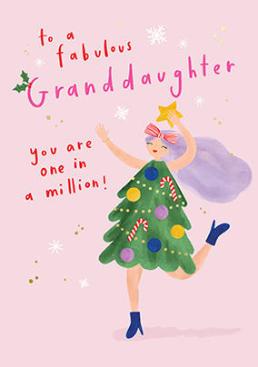 Fabulous Granddaughter Christmas Card