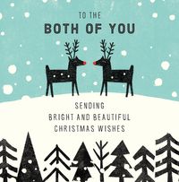 Tap to view Both Of You Reindeers Square Christmas Card