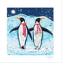 Tap to view Penguin Couple Square Christmas Card