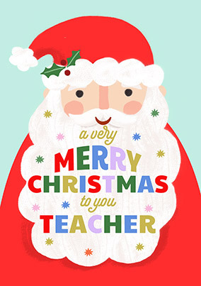 A Very Merry Christmas To You Teacher Card