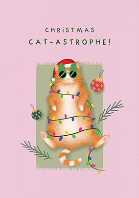 Cat-astrophe Christmas Card