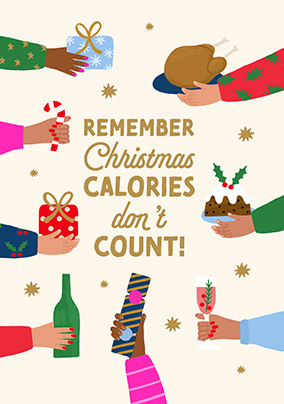 Christmas Calories Don't Count Card