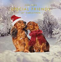 Tap to view Special Friends Dachshund Square Christmas Card