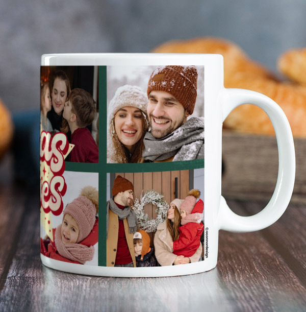 Xmas Vibes 8 Photo Christmas Mugs