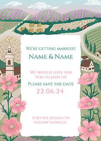 Tap to view Countryside Wedding Save the Date Postcard