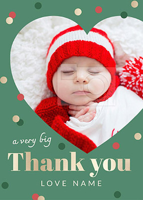 Shine Bright Thank You Photo Christmas Postcard