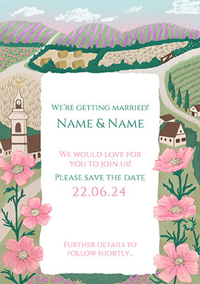 Countryside Wedding Save the Date Card