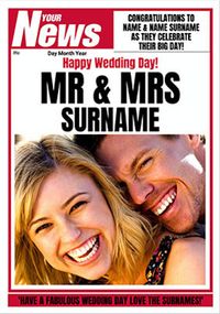 Tap to view Your News - Mr & Mrs Wedding Card