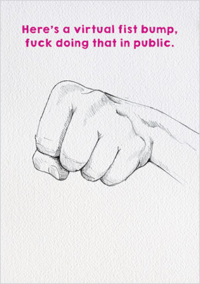 Virtual Fist Bump Card