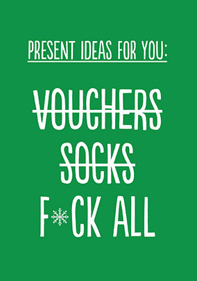 Present Ideas For You Christmas card