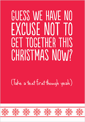 No Excuse Not to Meet Christmas Card
