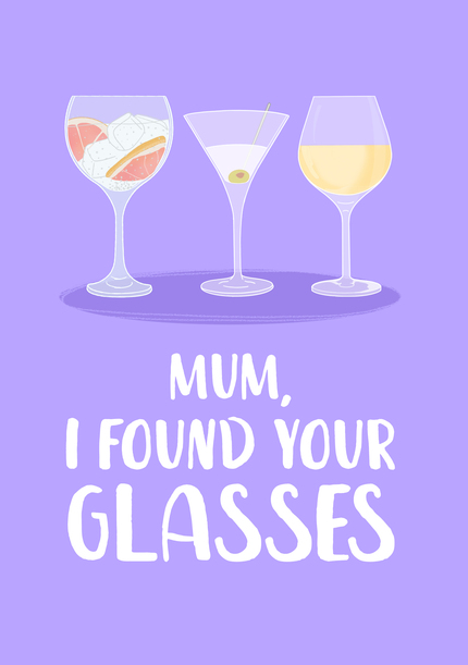 Glasses Mother's Day Card