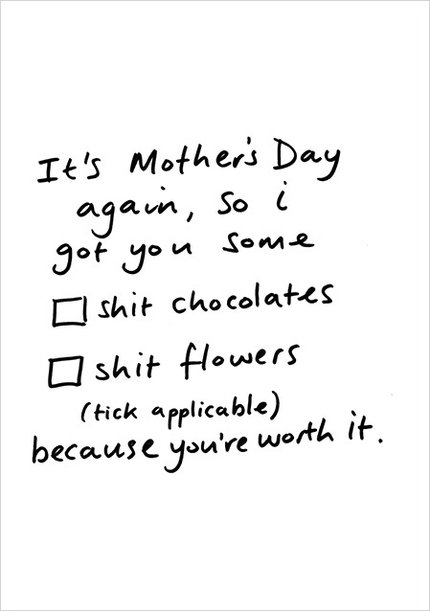 Sh*t Chocolates Mother's Day Card