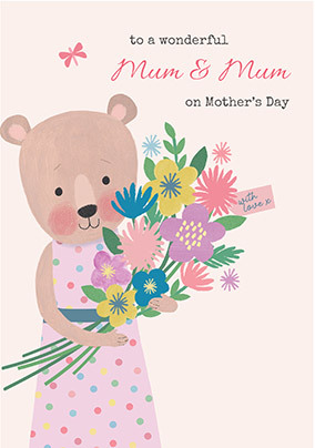 Mum & Mum Bear Mother's Day Card