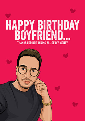 Boyfriend Thanks for Not Stealing Birthday Card