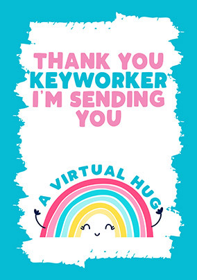 Thank You Keyworker Rainbow Card