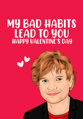 My Bad Habits Valentine Card