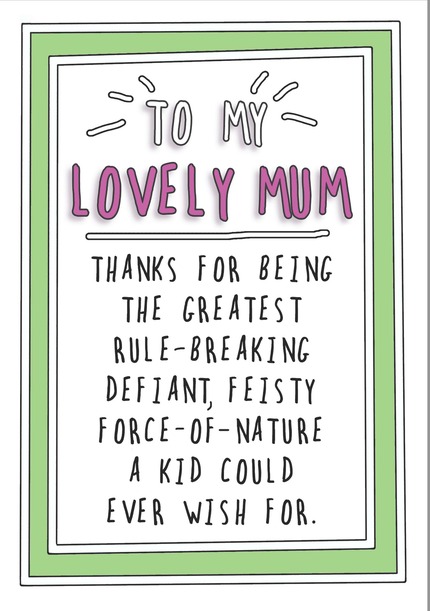 Force Of Nature Mother's Day Card