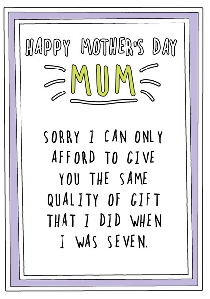 Quality Gift Mother's Day Card