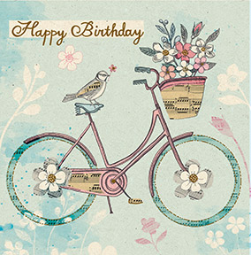 Ladies Bicycle Birthday Card
