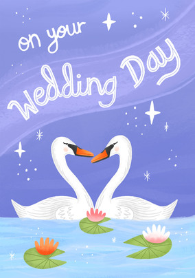 Wedding Day Swans Card