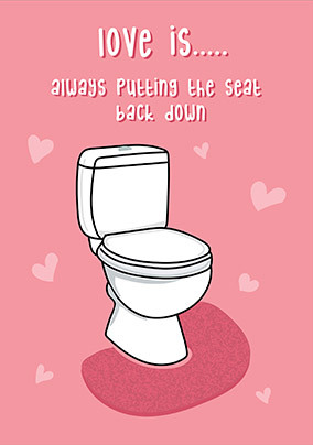 Toilet Seat Valentine Card