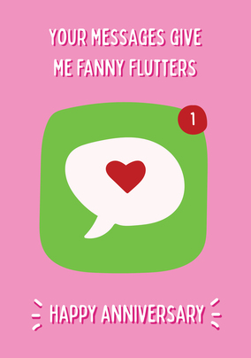 Fanny Flutters Anniversary Card