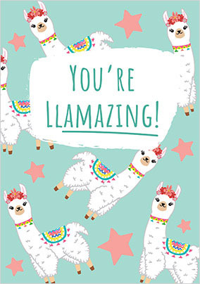 LLamazing  Birthday Card