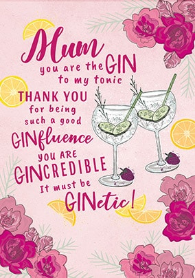 Mum - Must Be Ginetic Card