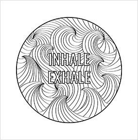 Colour Me In Inhale And Exhale Card