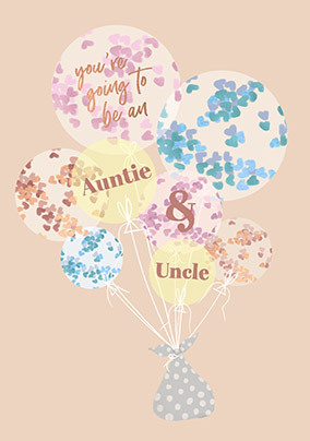 You're Going to be an Auntie & Uncle New Baby Card