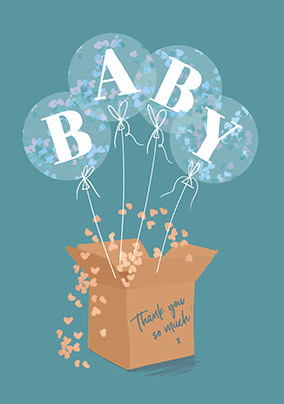 New Baby Thank You Balloon Card