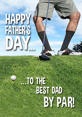 Best Dad By Par Father's Day Card