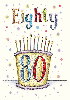 80th Birthday Card - Neapolitan | Funky Pigeon