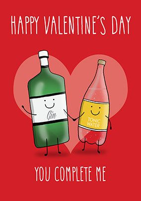 You Complete Me Valentine's Card