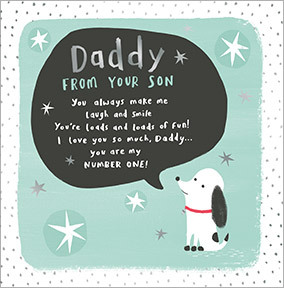 To Daddy from your Son Father's Day Card