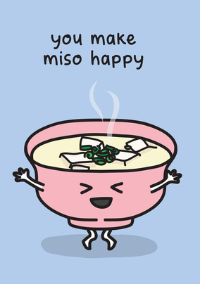 You Make Miso Happy Anniversary Card