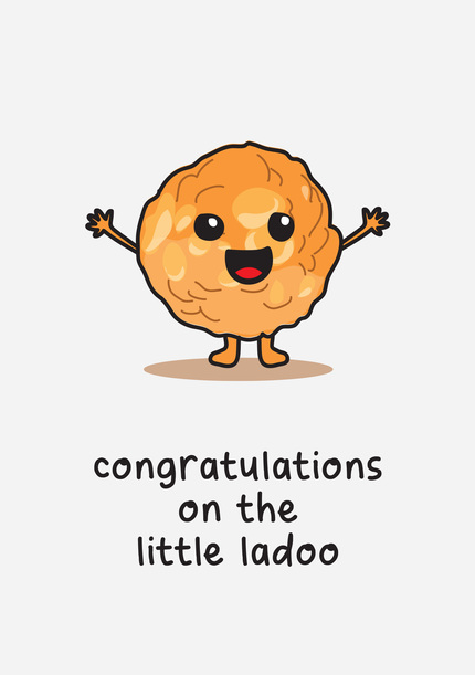 Congrats on the Little Ladoo New Baby Card