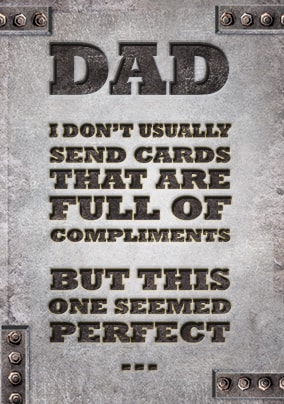 Full of Compliments Father's Day Card